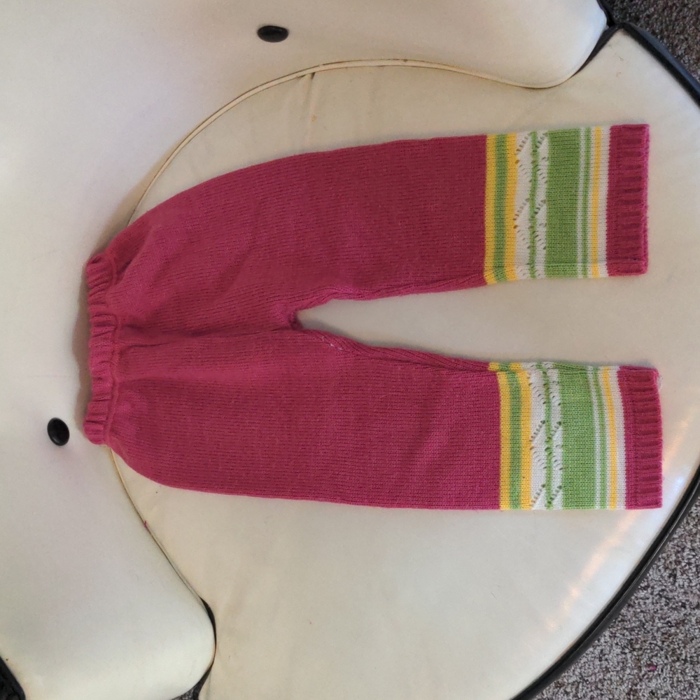 Knit sweater pants. Homemade. Size 3/4T